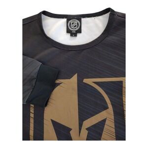 Las Vegas Golden Knights Long Sleeve Pullover Top Mens L Black And Grey